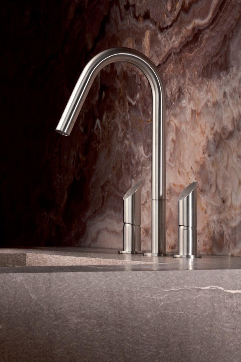 MGS Смеситель для кухни из нержавеющей стали на столешнице с раздельными розетками T45 sun-id-1375134 - Вид №1