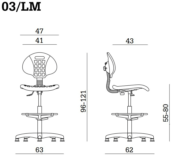 Linea Fabbrica Офисный стул из полиуретана с подставкой для ног Teknik sun-id-1346823 - Вид №3