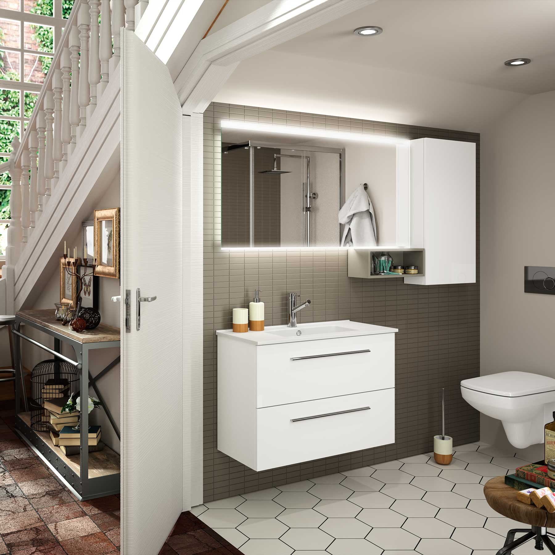 21685 SALGAR Раковина S35 810 superfine БЕЛЫЙ ФАРФОР 810 x 20 x 360 мм - Вид №2