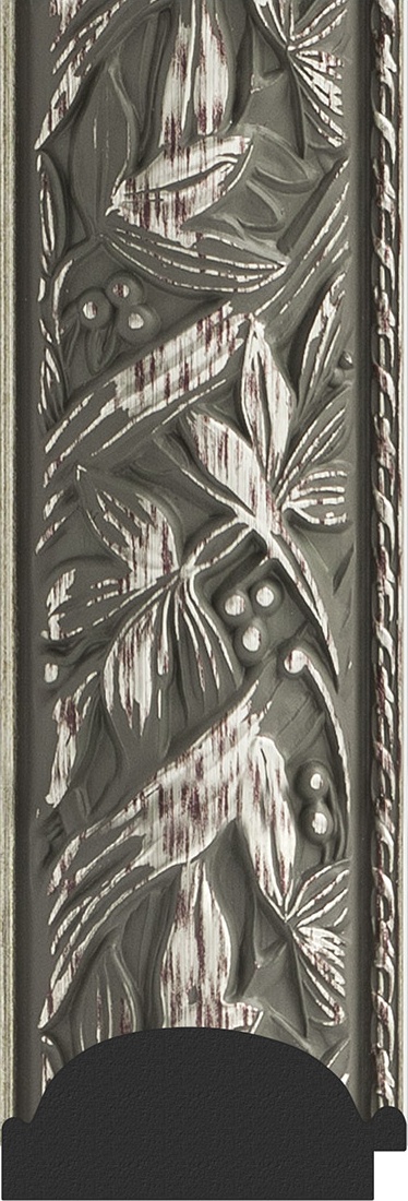 BY 4329 Зеркало с гравировкой в багетной раме - византия серебро 99 mm EVOFORM Exclusive-G - Вид №3