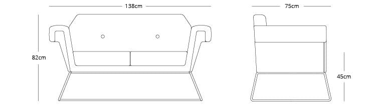 2-местный кожаный диван Liqui Contracts Hove Club ARCH-00007125 - Вид №5