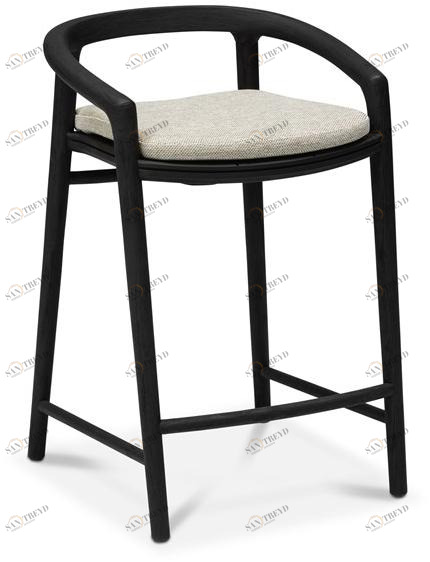 MANUTTI Табурет из тикового дерева со спинкой Solid Bs73