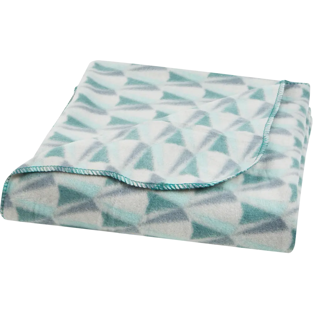 Плед «Роммани» 140x200 см флис цвет бирюзовый BELEZZA STLM-2132605 - Вид №1