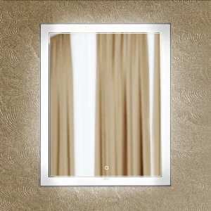 Зеркало настенное с подсветкой 90х80 см белое Bella Lux ALAVANN BELLA LUX 303913 Белый;зеркальный