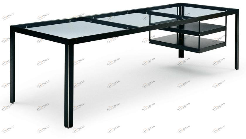 B&B Italia Project Прямоугольный письменный стол из стекла Progetto 1 sun-id-1450838