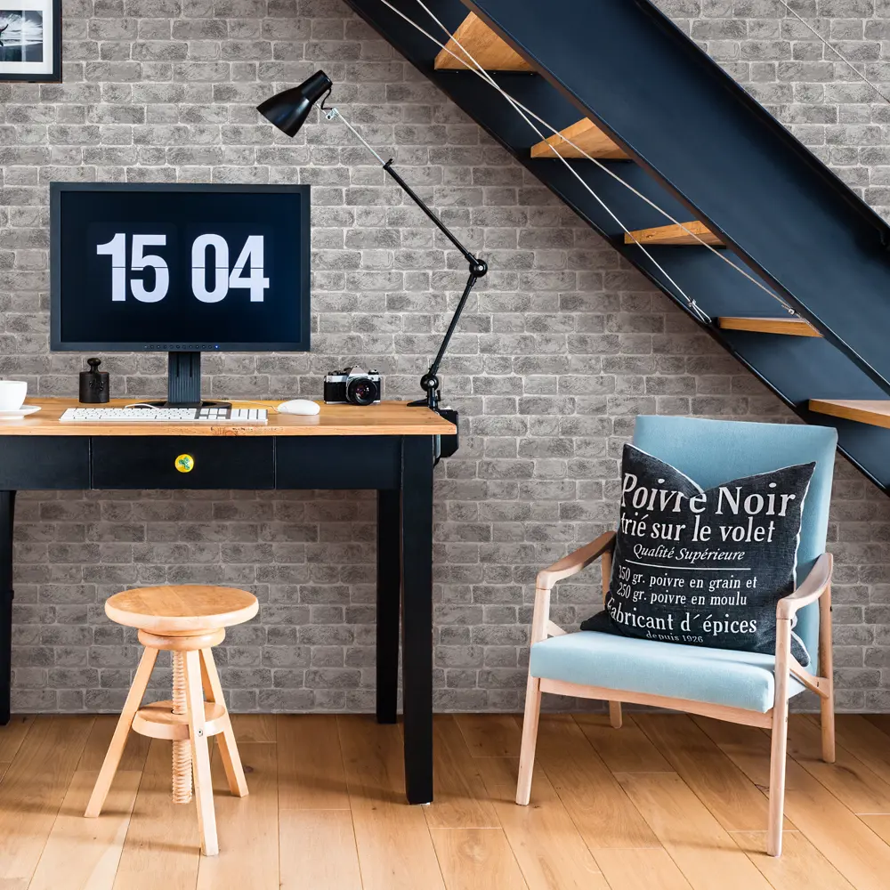 Обои виниловые Vog Collection Кирпичи 1.06 м серые VV31152-44 STLM-2158530 - Вид №2