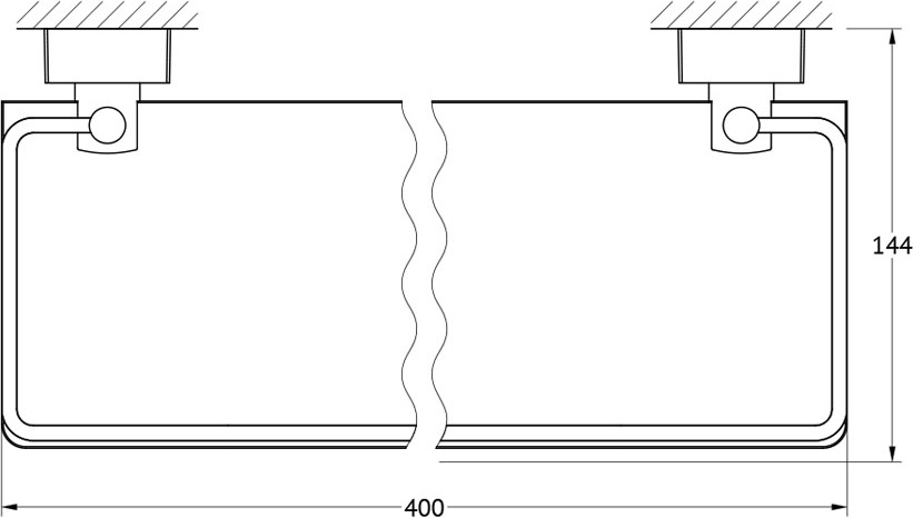 ESP 014 Полка с держателями 40 cm FBS Esperado - Вид №1