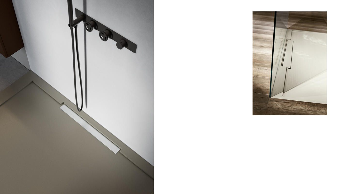 ED-ST07 Edone Поддон для душа Petra Y ПЕТРА И Доступен со стальным выхлопом в стандартной комплектации или по заказу в том же цвете  - Вид №2