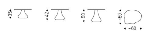 Круглый журнальный столик из алюминия и дерева Cattelan italia RIO ARCH-00041631 - Вид №3