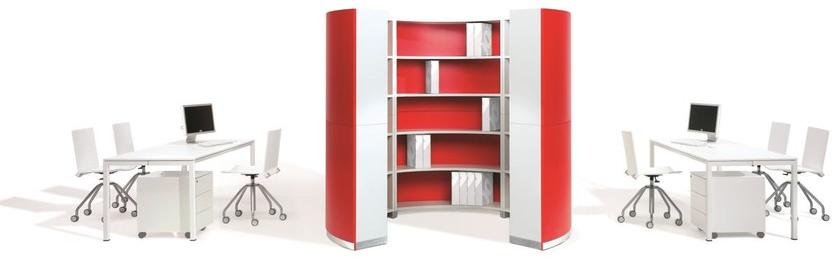 NEWTOM by Ultom Модульный офисный книжный шкаф / офисный остров Twist sun-id-1415540 - Вид №1