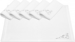 10618377 Weissfee Набор салфеток Weissfee "Монтрё" 45х45см, 6шт (шампань, серебро) Лён