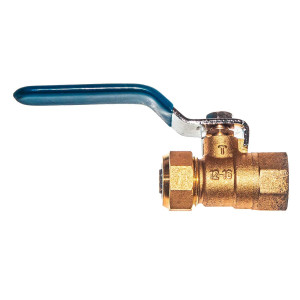 21501 Кран шаровой 16-15мм для металлопластиковых и металлических труб прямой, латунь, ручка LAB.Space