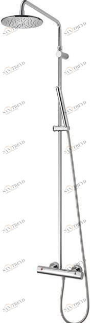 JUSTIME Термостатическая душевая стойка из хромированной латуни с душевой лейкой Still one 6771-tf-80cp
