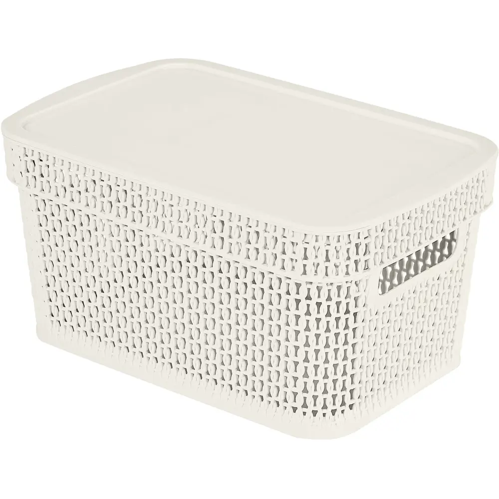 Корзина для хранения Плес 5л прямоугольная цвет белый Santreyd STLM-2108014 - Вид №3