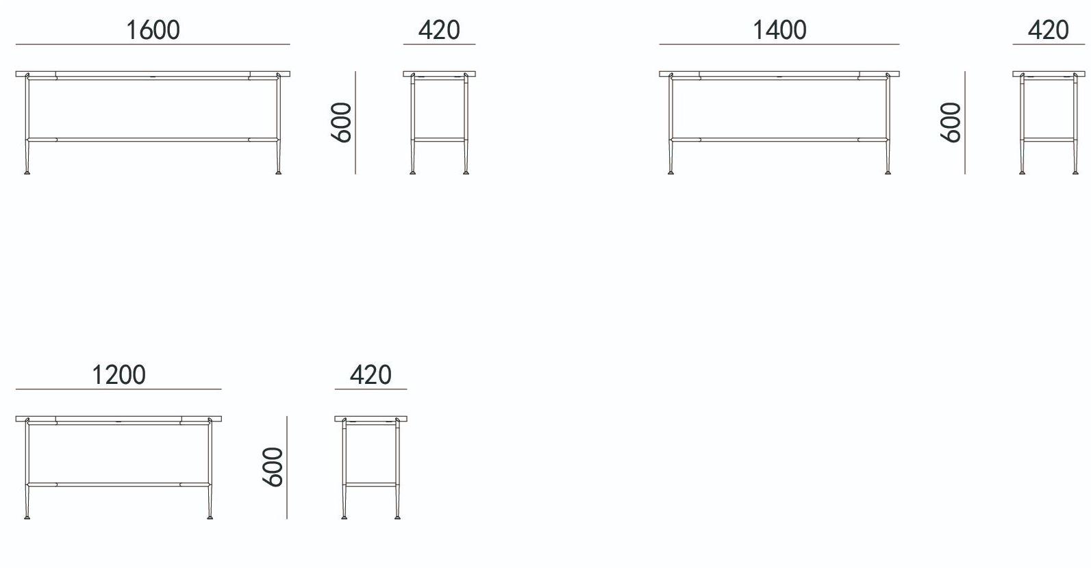 HC28 Cosmo Консоль из стали и дерева  43c003  - Вид №2