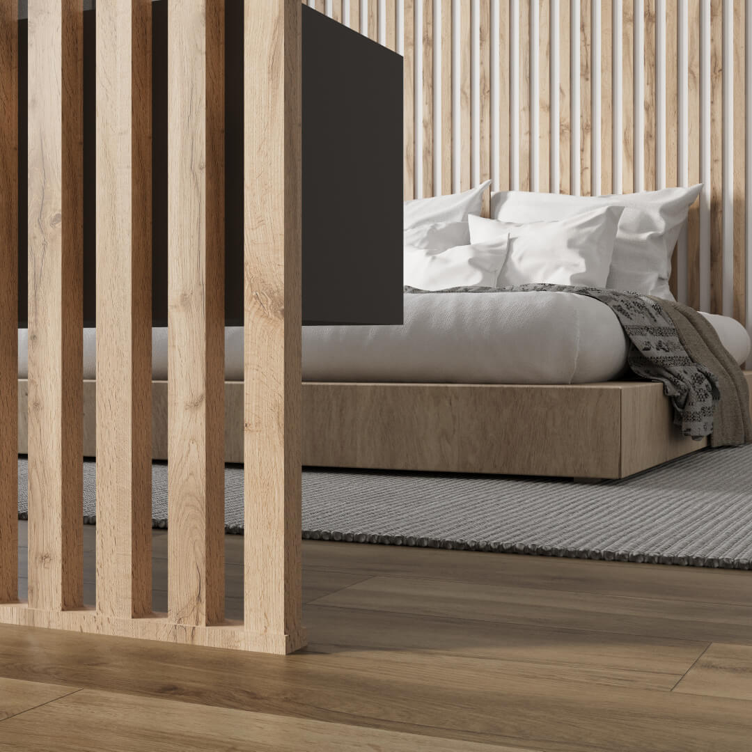 Интерьерная Рейка МДФ Stella Планкен Standard Дуб Сонома 16*60*2700 (уп.6 шт.) Standart STSR-836 - Вид №7