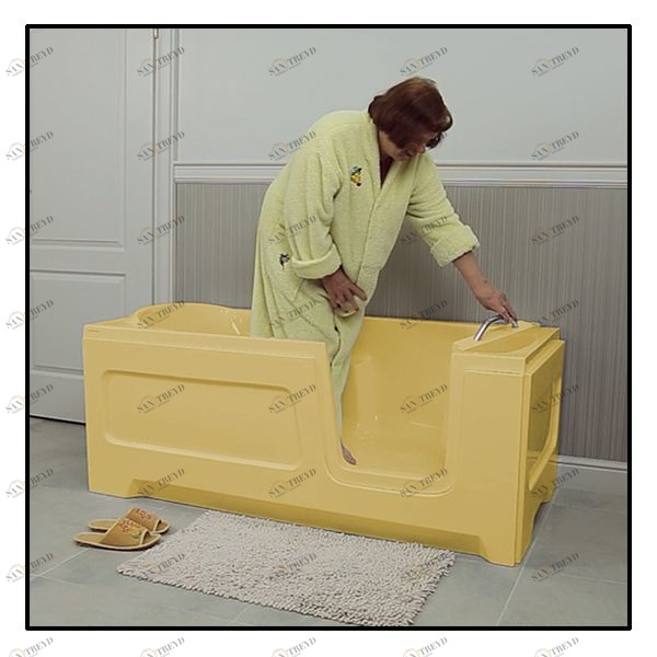 Ванна с дверцей Akcjum Relax 170-80-RH-Z лежачая правосторонняя желтая RELAX17080RHZ