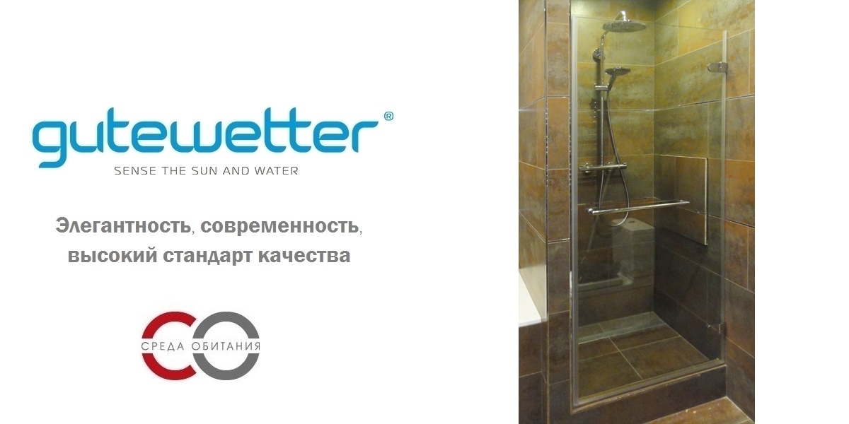 Душевая дверь в нишу 65x190 GK-001 GUTEWETTER LUX DOOR 65X190GK001 - Вид №1