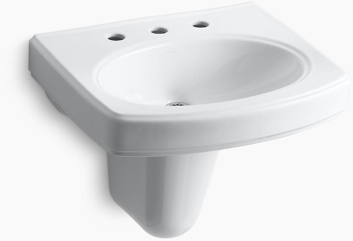 KOHLER Настенная раковина для ванной комнаты Pinoir, 8 шт. K-2035-8-96  - Вид №1