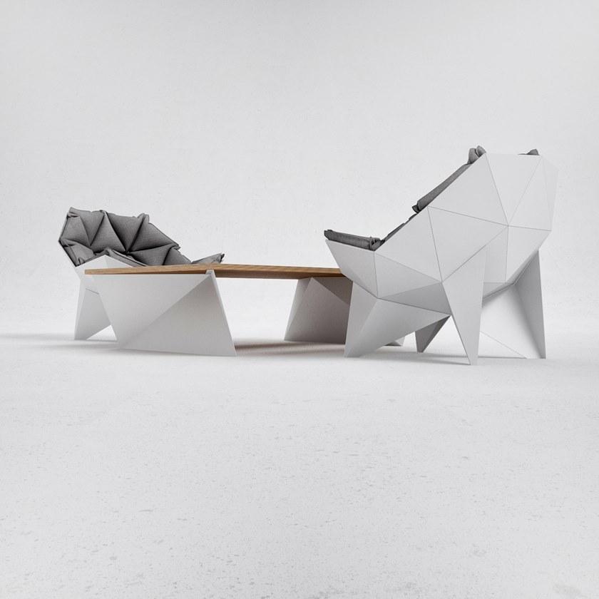 ODESD2 Прямоугольный журнальный столик из стали и дерева Q sun-id-1493069 - Вид №8