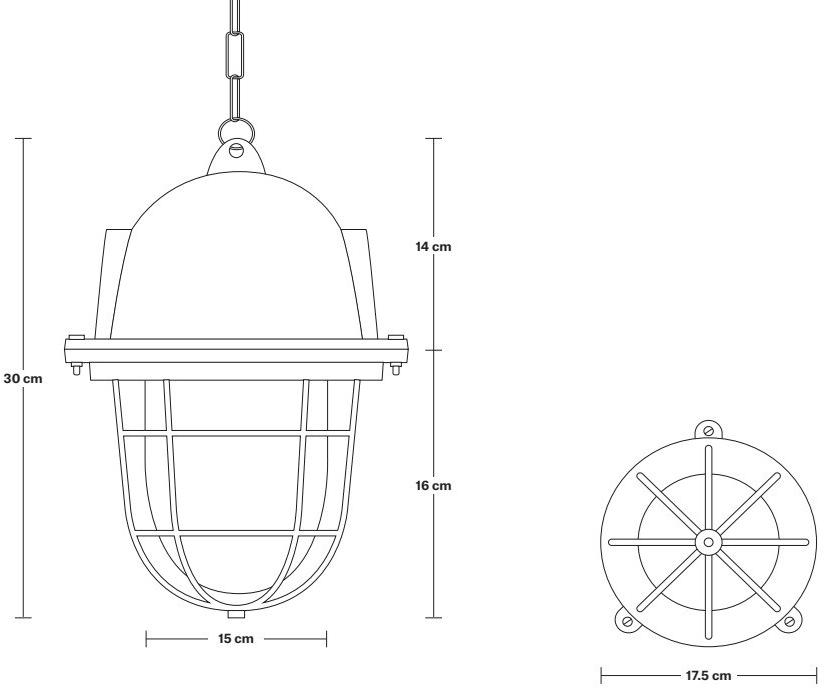 Industville Подвесной светильник для улицы из алюминия Bulkhead Bk-cgp11-gn - Вид №2