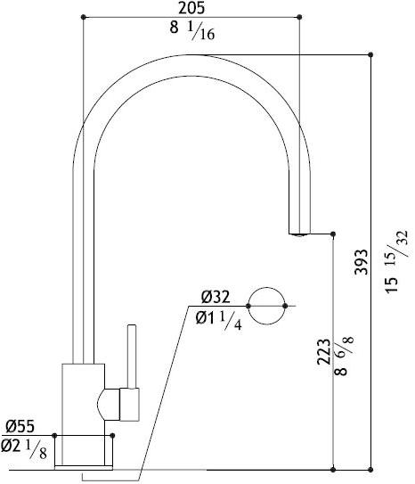 MGS Смеситель для кухни на столешнице из нержавеющей стали Spin sun-id-1368138 - Вид №2