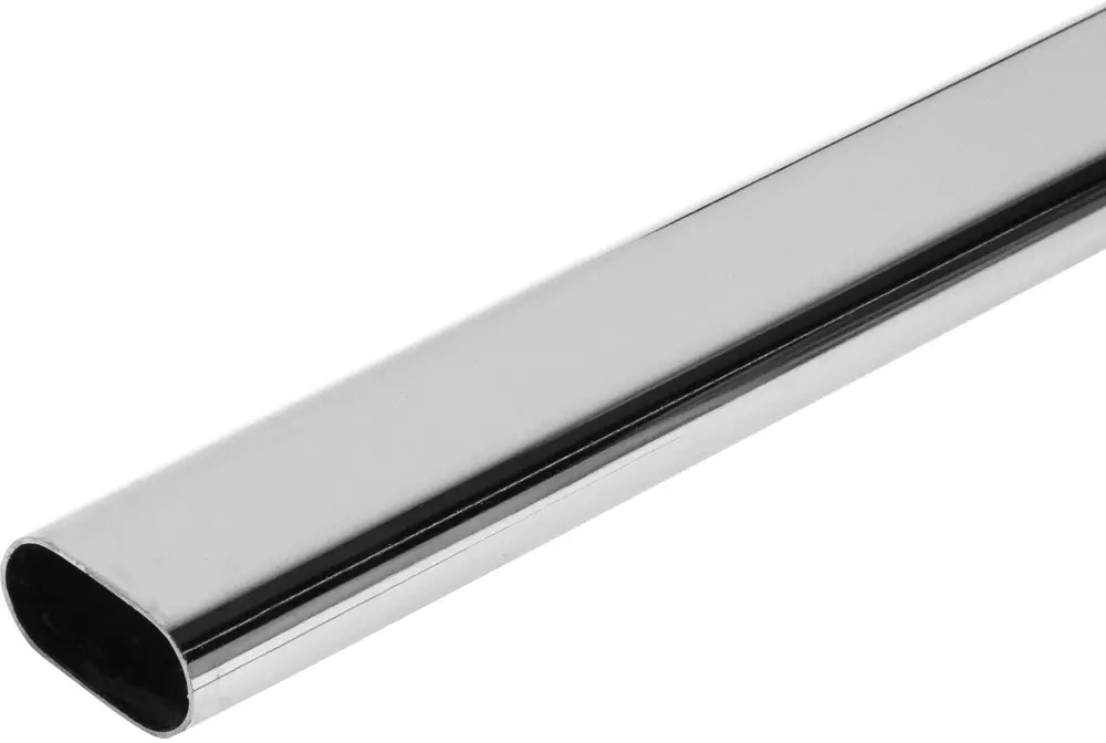 Труба Palladium овальная хром для мебельных систем и рейлингов 88458250