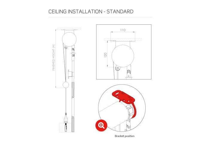 Приводной роликовый занавес и лебедка или моторный контейнер Mv Line рулонные шторы со стальными тросами и мусорным контейнером ARCH-00086326 - Вид №4