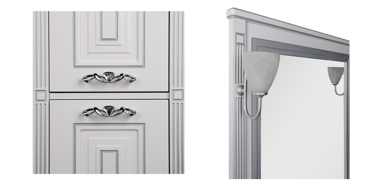 Комплект мебели Aquanet Паола 90 белый ПАЛЛАДА 00182133 - Вид №5