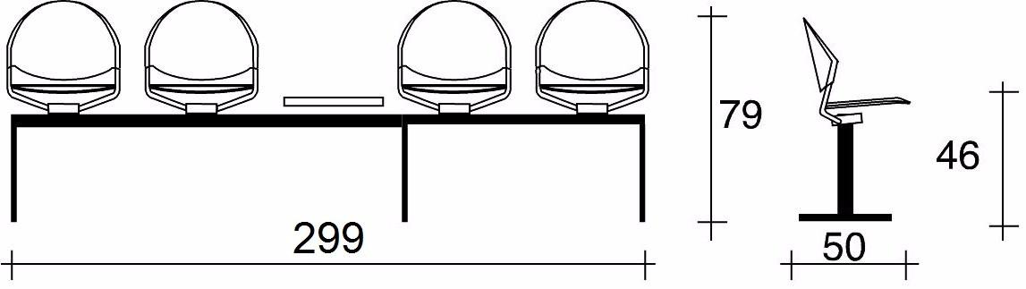 TALIN Сиденье на балке пола из ткани с подлокотниками Delfi sun-id-1504117 - Вид №8