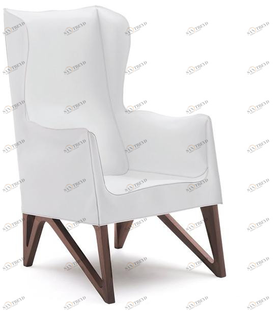 Giorgetti Кресло Wing из кожи с подлокотниками Mobius sun-id-1345546