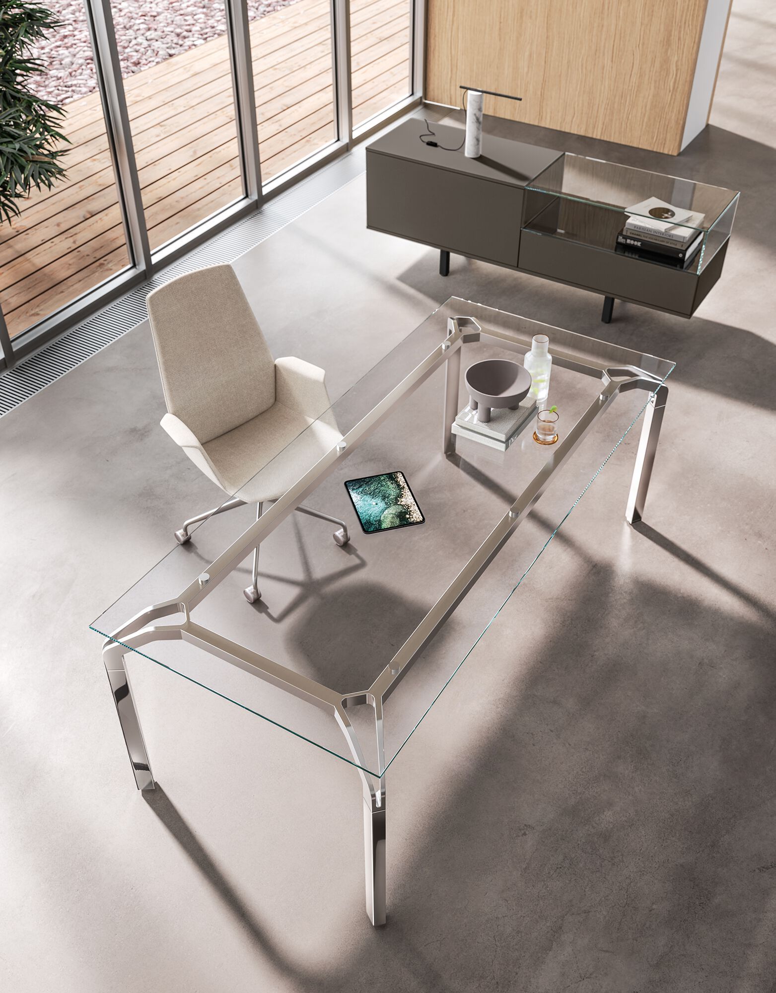 Стеклянный стол / Стол для совещаний About Office йога ARCH-00080884 - Вид №2