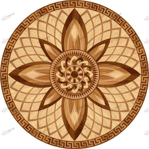 Художественный паркет Da Vinci Розетка 26-183 Дуб Селект (Гладкая) х1000диаметр мм 260090183