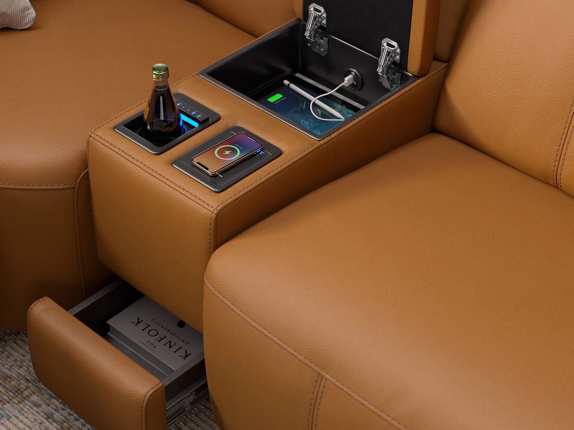 3-местный кожаный диван Sofanella Ancona Kino ARCH-00135415 - Вид №2