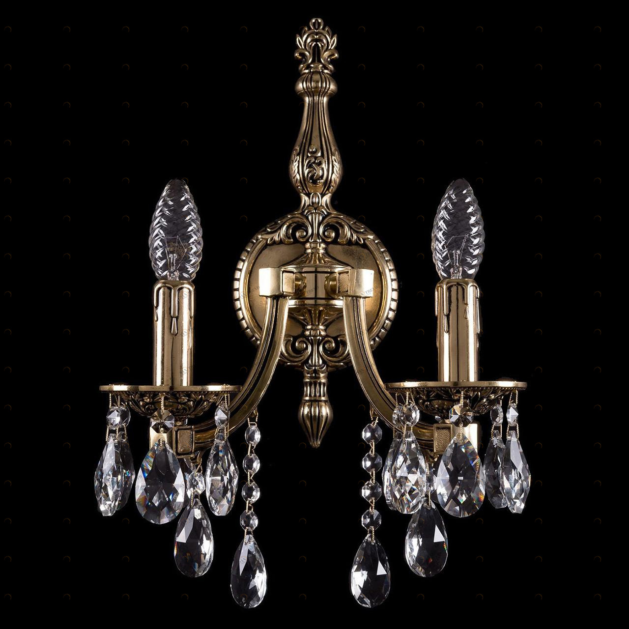 Бра Bohemia Ivele 1871/2/150/B/GB BOHEMIA IVELE СВЕЧА 077605 Золото;прозрачный 