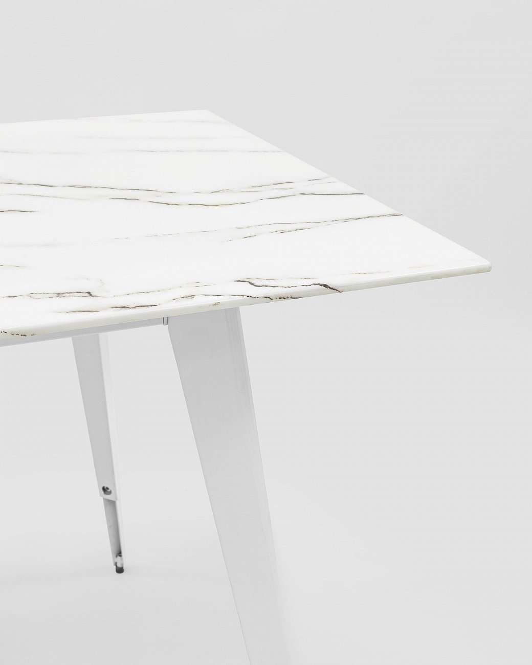 Стол обеденный со стеклянной столешницей белый с рисунком под мрамор 120х80 см "Ричмонд" STOOL GROUP  00-3958838 Белый  - Вид №4