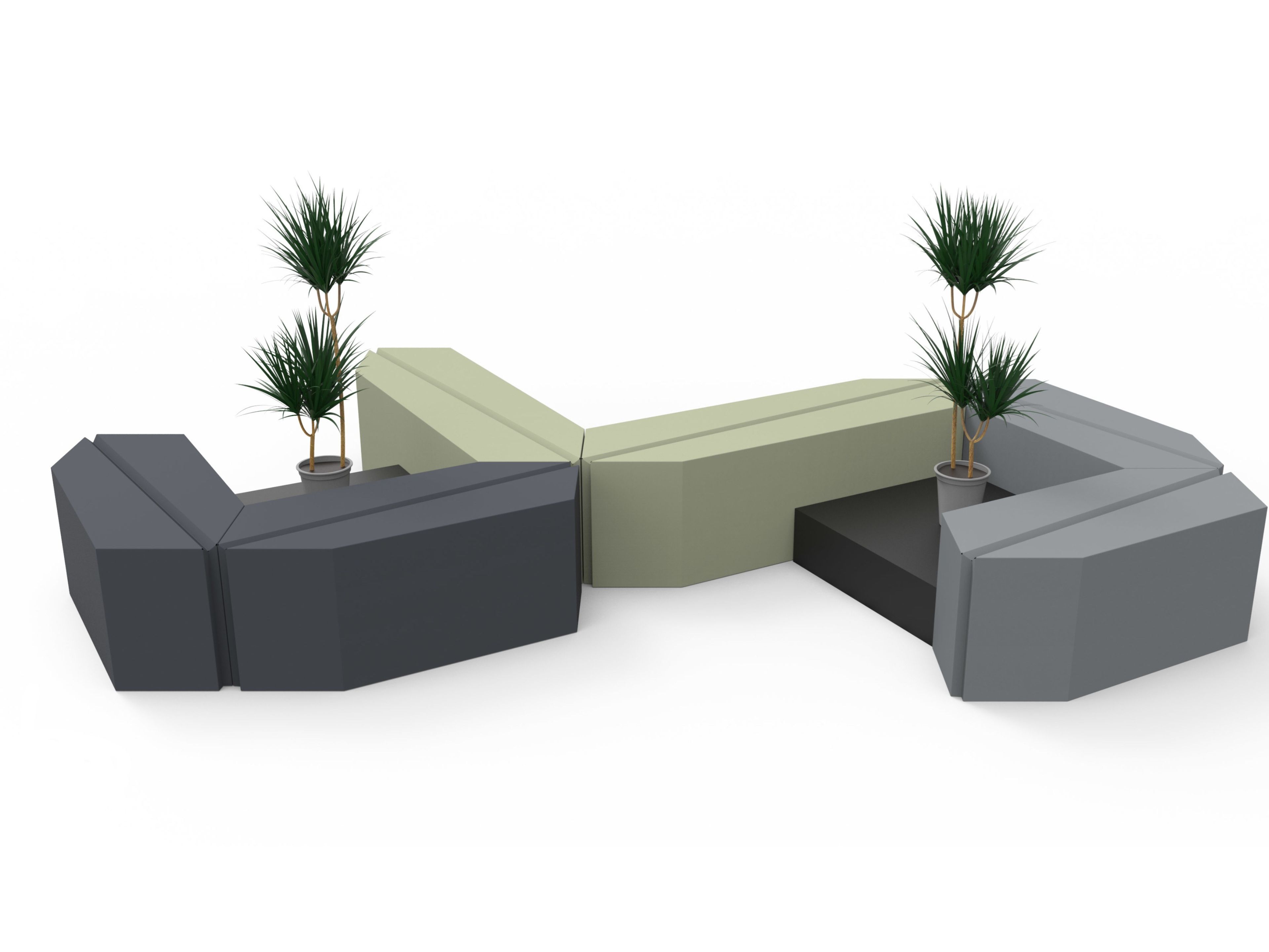 Модульная скамья из пены QM без спинки Quinze & Milan LEAF ARCH-00120653 - Вид №5