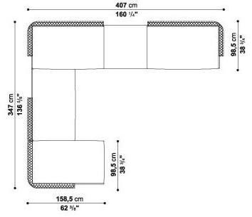 B&B Italia Outdoor Модульный угловой диван Ravel sun-id-1489537 - Вид №36