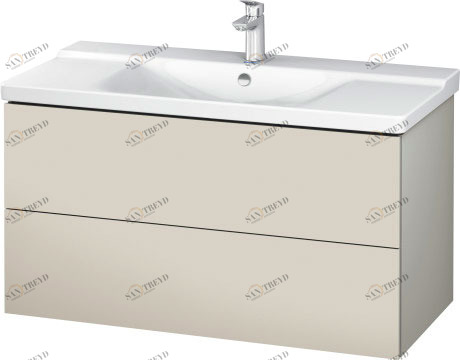 LC625009191 Тумбочка подвесная L-Cube #LC6250 1020 x 481 мм Серо-коричневый декор Duravit