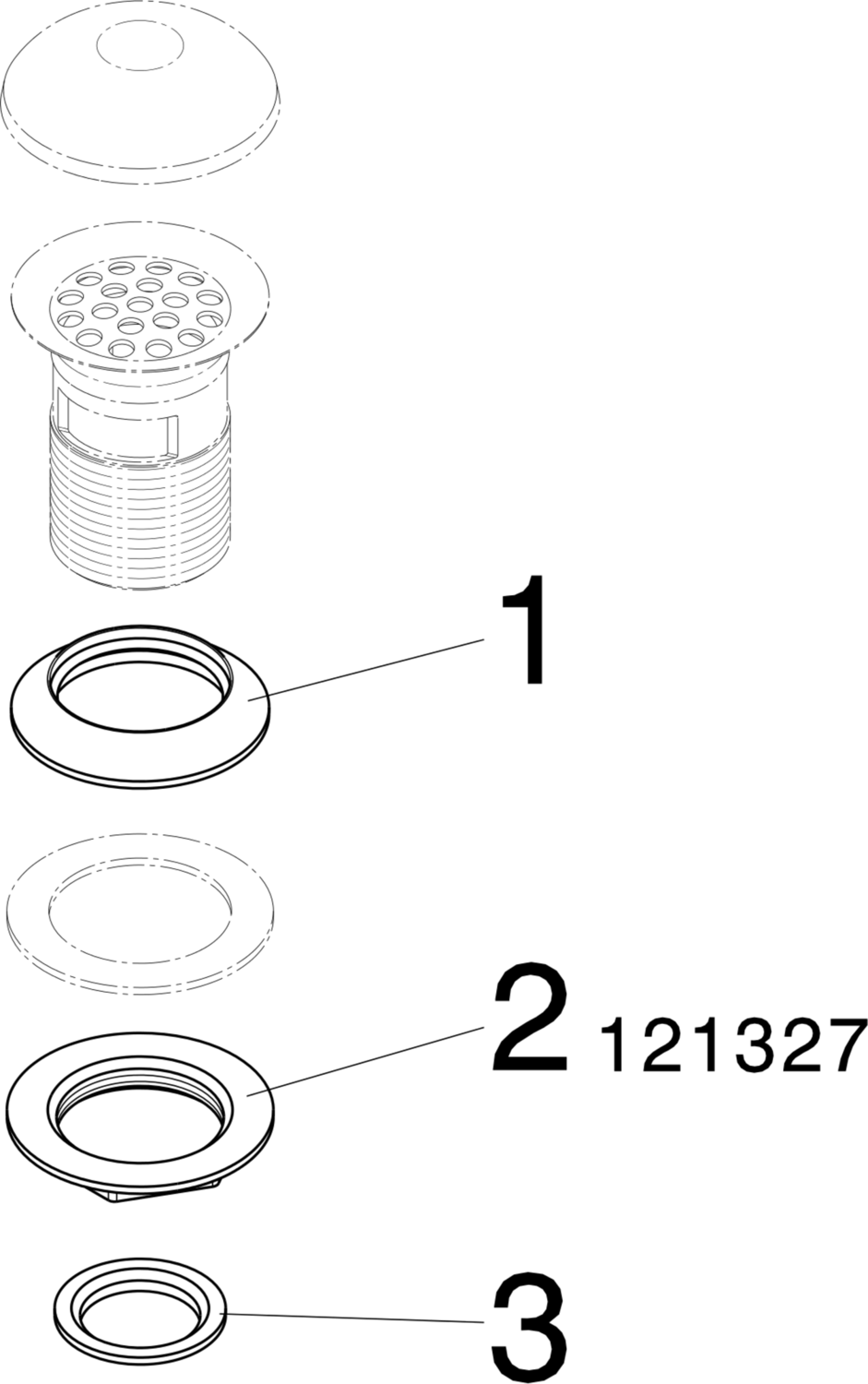 Канализационная арматура  Сифоны для умывальников и биде  Сифоны и выпуски для умывальников  Универсальные и донные клапаны VIEGA 116 637 Модель 5226.1 Santreyd  - Вид №4