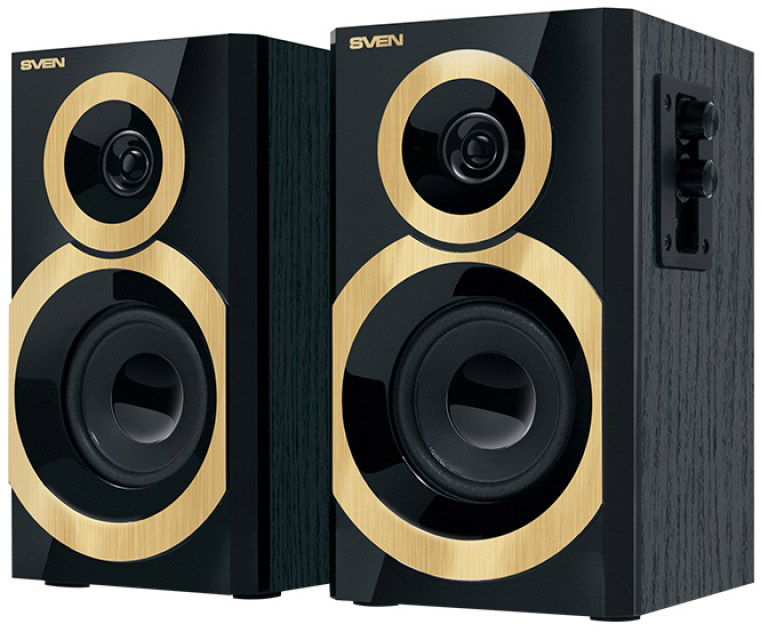 SV-0120619GD sps-619 gold, чёрный, акустическая система 2.0, мощность 2х10 вт(rms) Sven Santreyd 