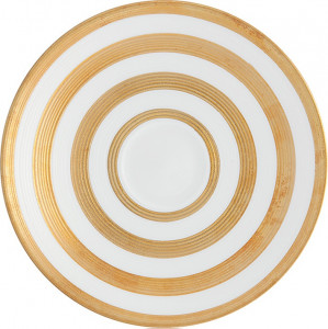 10589315 JL Coquet Чашка для мокко с блюдцем 70мл "Хемисфер" (золотой)/"Хемисфер.Узкие полосы" (золотые) Фарфор