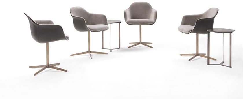 Marelli 4-спицевое кожаное кресло с подлокотниками sun-id-1382781 - Вид №5