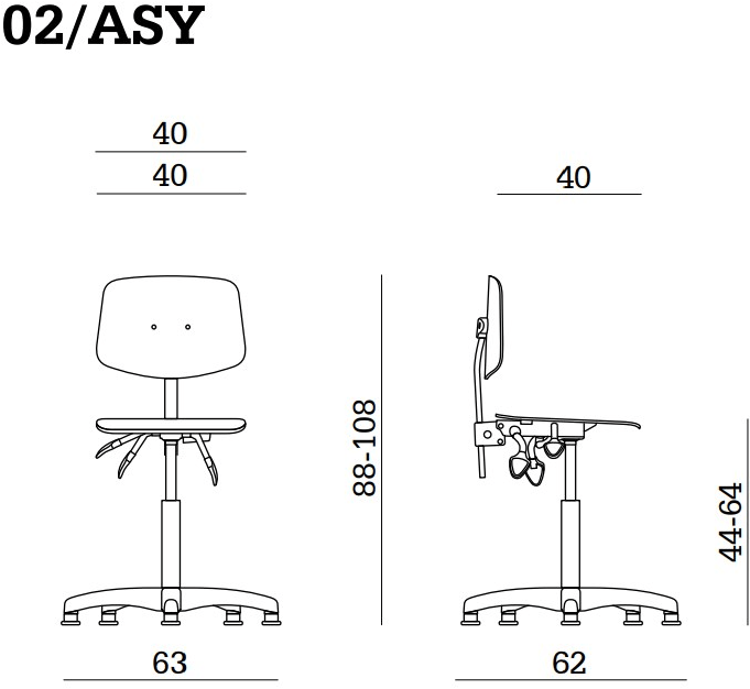 Linea Fabbrica Офисный стул с регулируемой высотой из бука Woody sun-id-1441694 - Вид №4