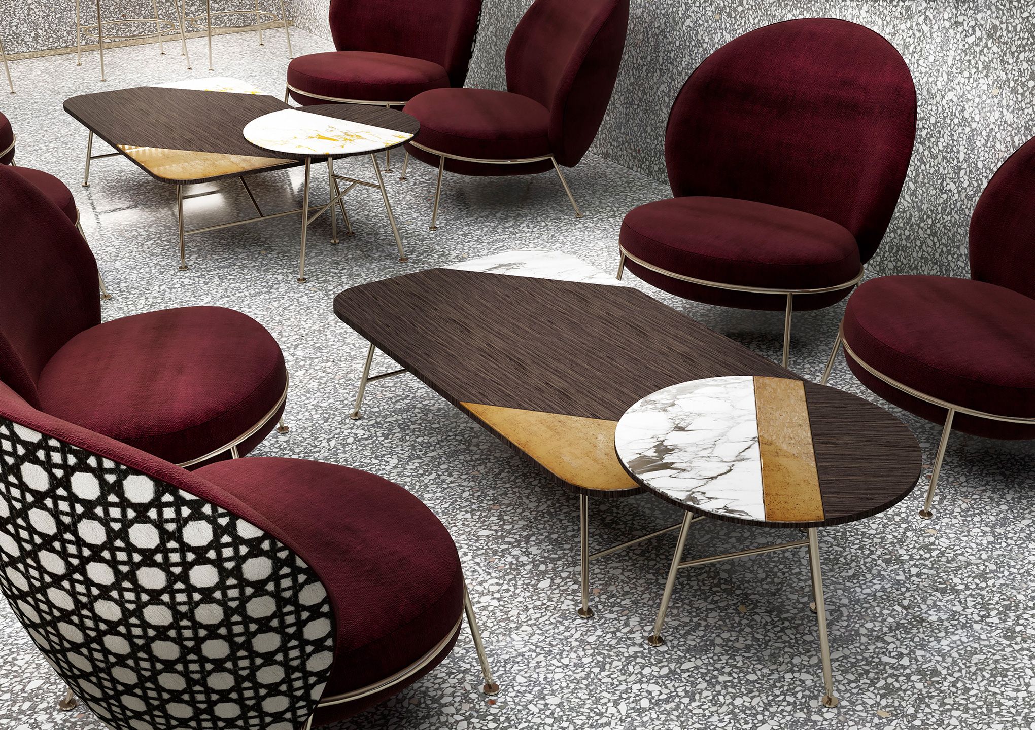 Деревянный прямоугольный низкий журнальный столик Sicis TRAY ARCH-00142148 - Вид №1