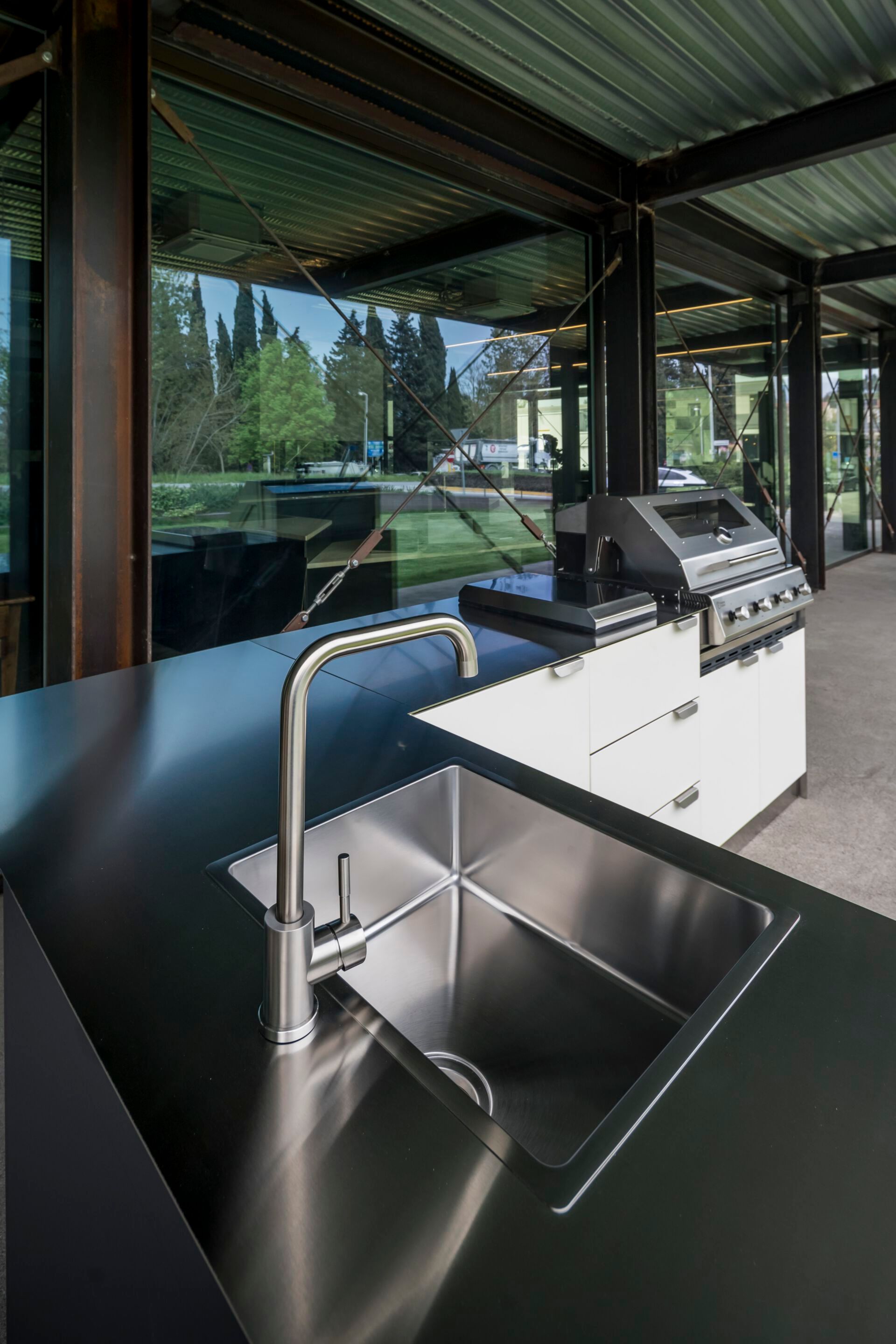 Газовая плита из нержавеющей стали с барбекю OF outdoorkitchens Porta Maggiore ARCH-00041524 - Вид №1