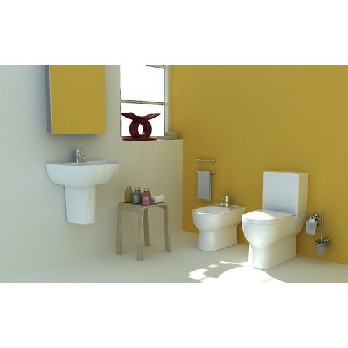 42911 Подвесная раковина настенная овальная  Zero белая Santreyd - Вид №3