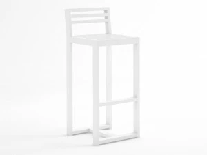 GANDIABLASCO Табурет высокий алюминиевый со спинкой Dna