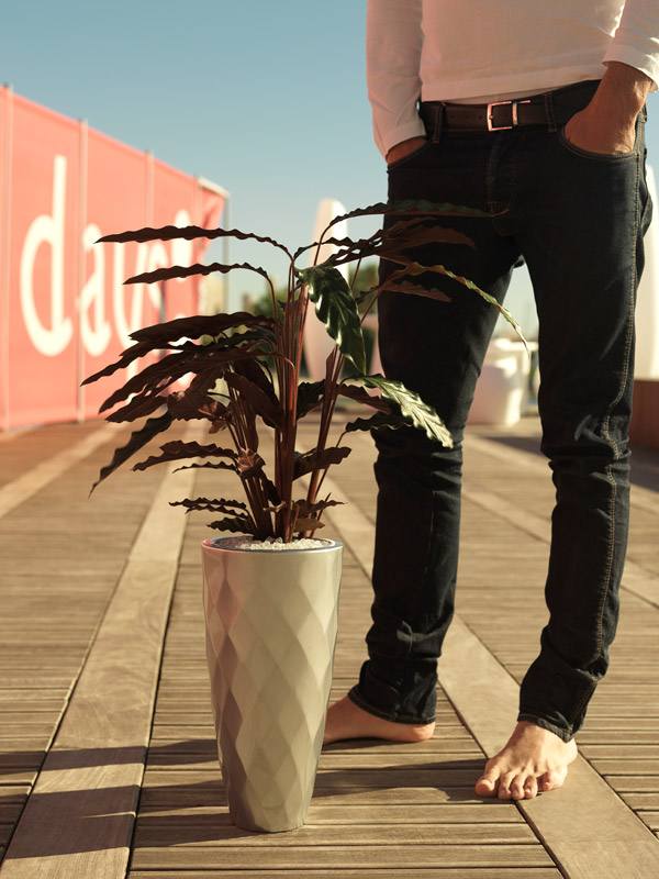 073121 Кашпо Nano матовое хаки 28см Vondom Vases - Вид №1