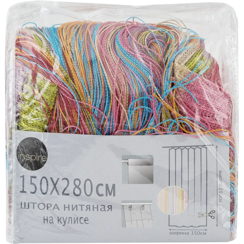 Штора нитяная Inspire, 150х280 см, цвет радужный 82046027 STLM-2136822  - Вид №5